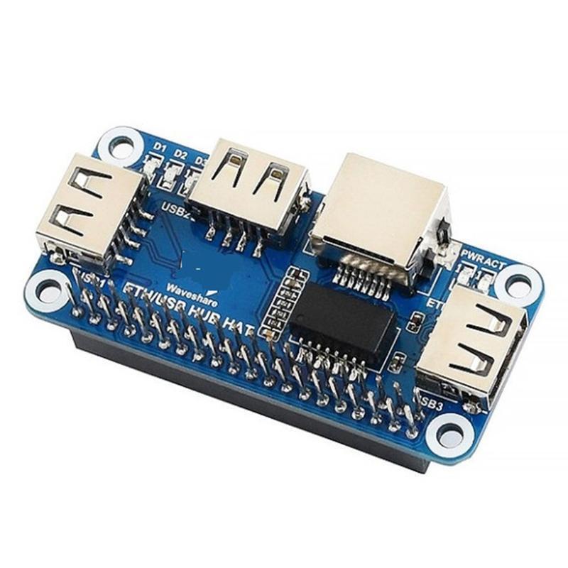 USB to RJ45 Ethernet 3USB HUB Expansion Board for Raspberry Pi 4B 3B+ Zero W WH