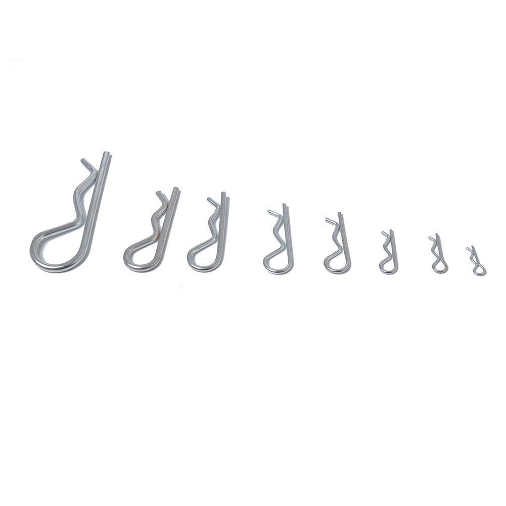 100pcs R Cotter Pins Tractor Pin Clips Split Fastener Pins w/ Plastic Box