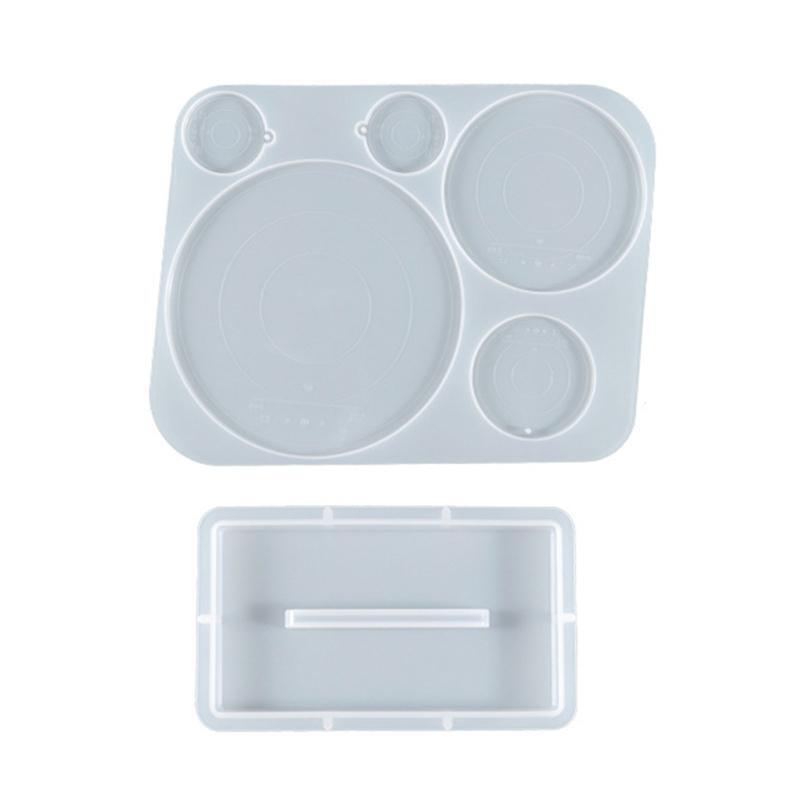 Round Song Music Player Silicone Molds for DIY Table Decor CD Disc Coaster Molds