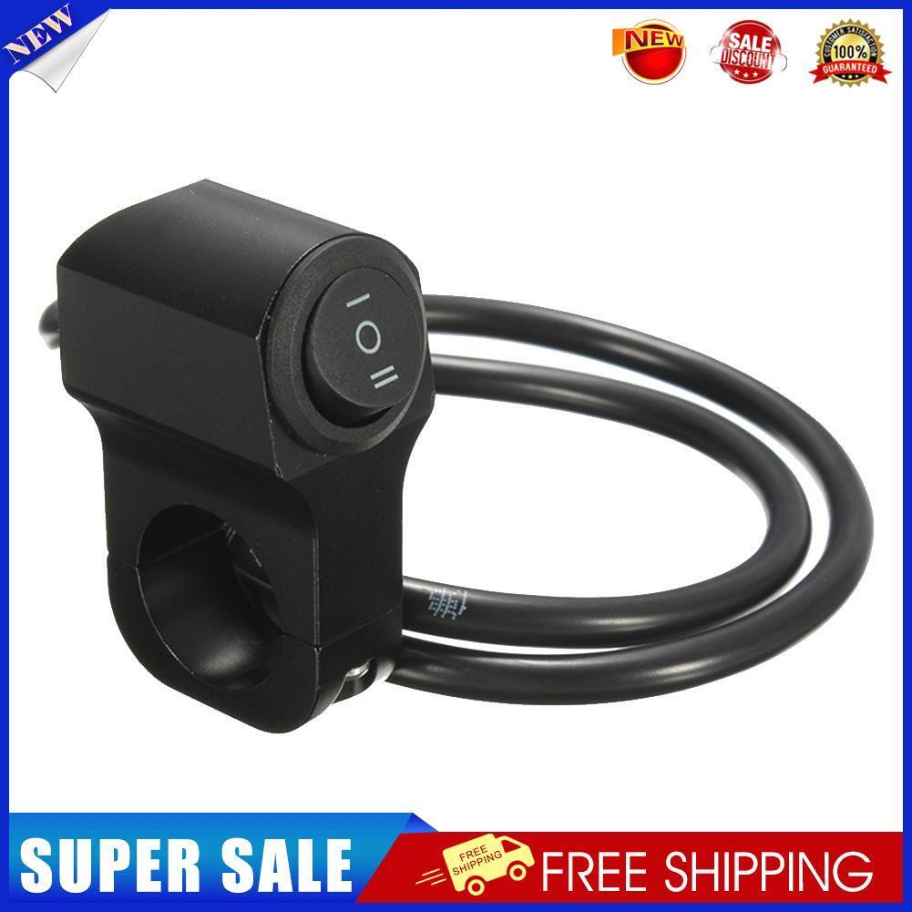 Motorcycle 3-position Switch Aluminium Alloy Fog Brake Light Switch (Black)