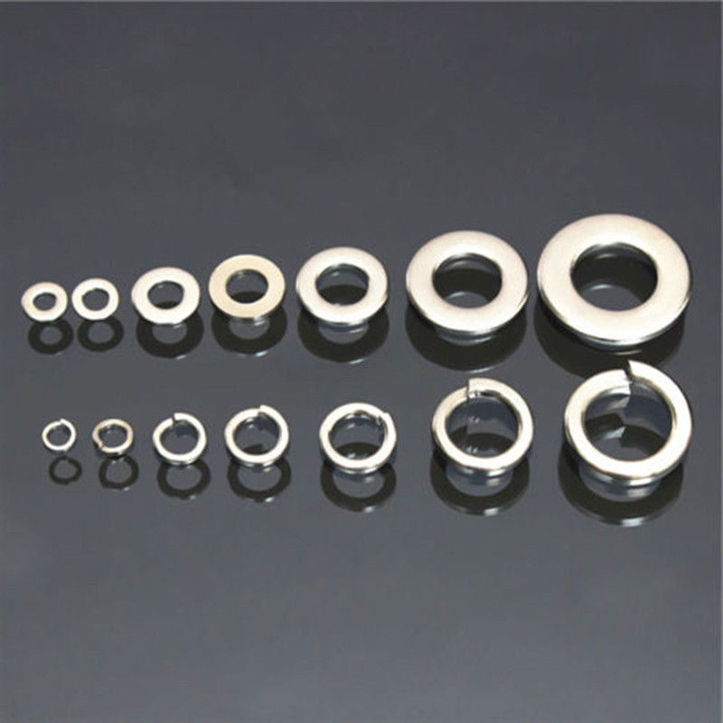 260Pcs Stainles Steel Flat & Spring Metal Lock Washer Set Assortment M2.5-M10