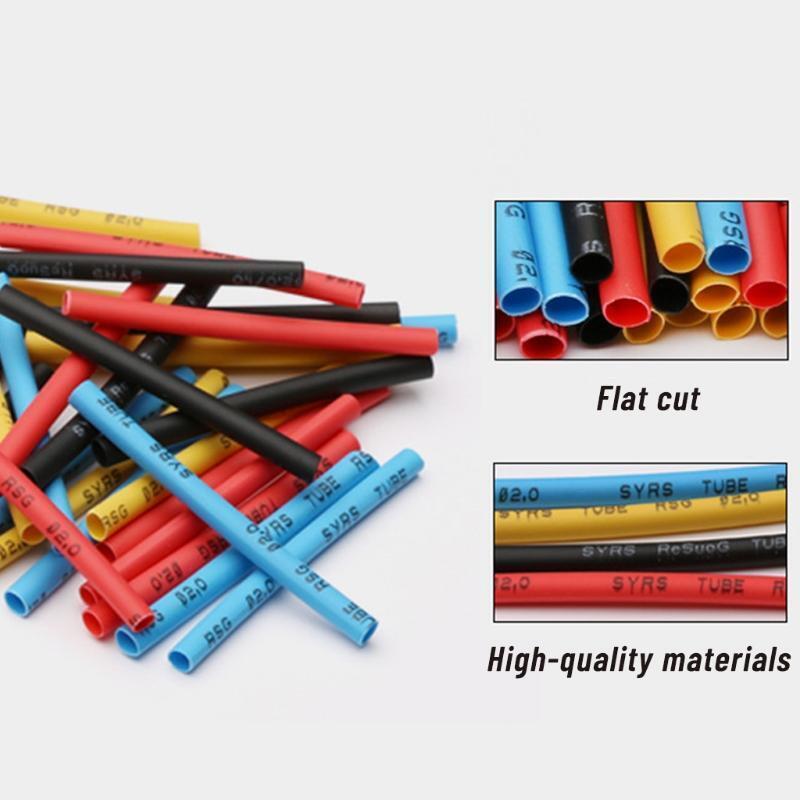 164 Pieces/Set Heat Shrink Tube Kit Insulation Sleeving Shrink Ratio 2:1