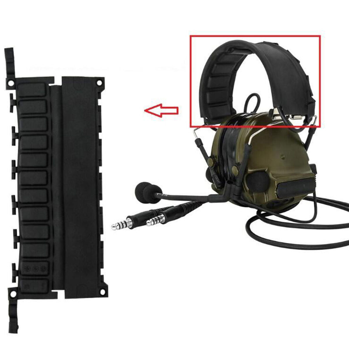 Replacement Black Portable Headband Accessory for TAC-SKY COMTAC C2/C3 Headset