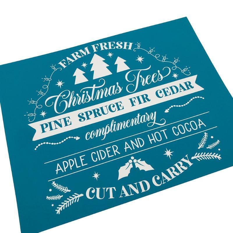 Pine Spruce Fir Cedar Self-Adhesive Silk Screen Printing Stencil Reusable Sign
