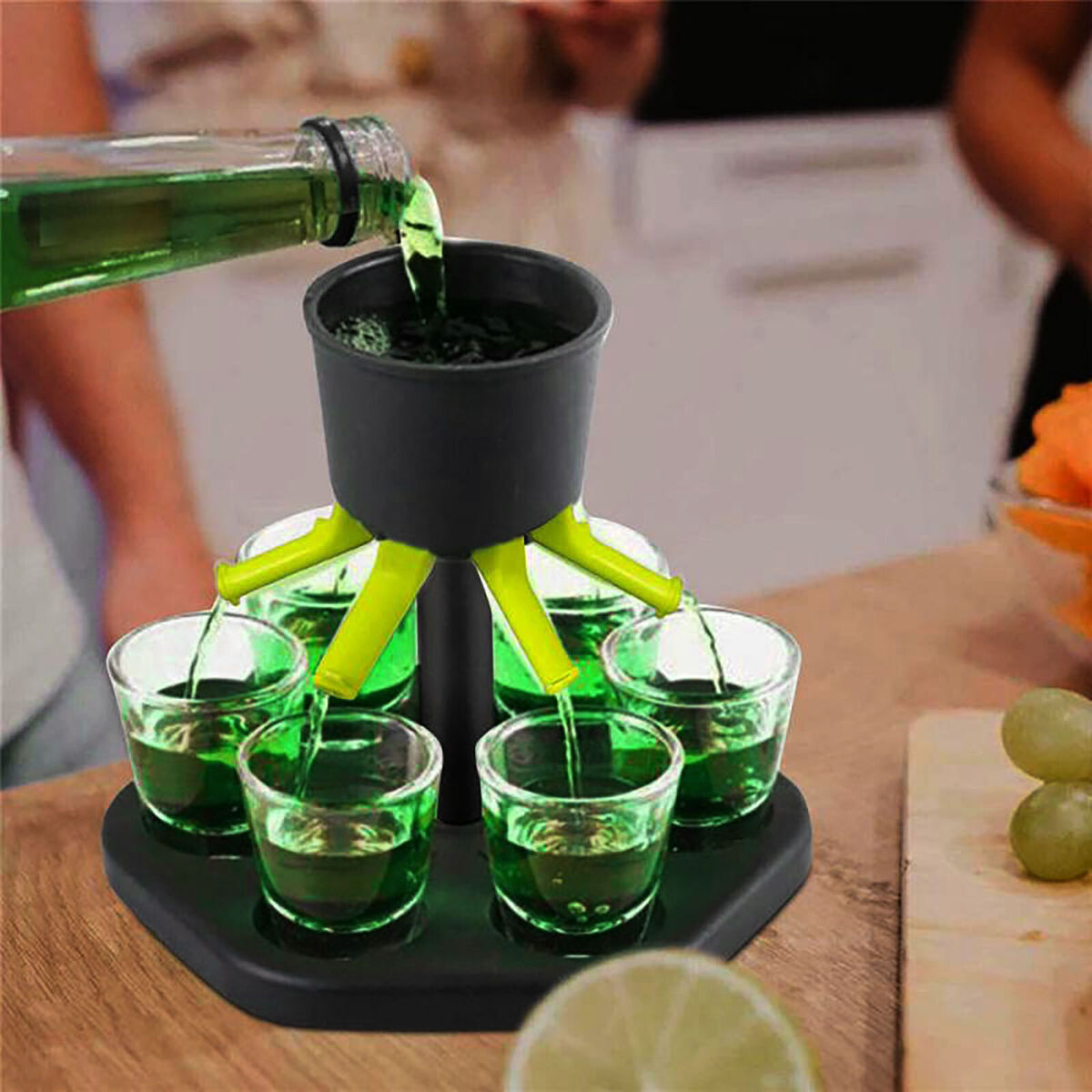 6 Shot Glass Dispenser Shot Buddy Dispenser Wine Liquid Pour Dispenser