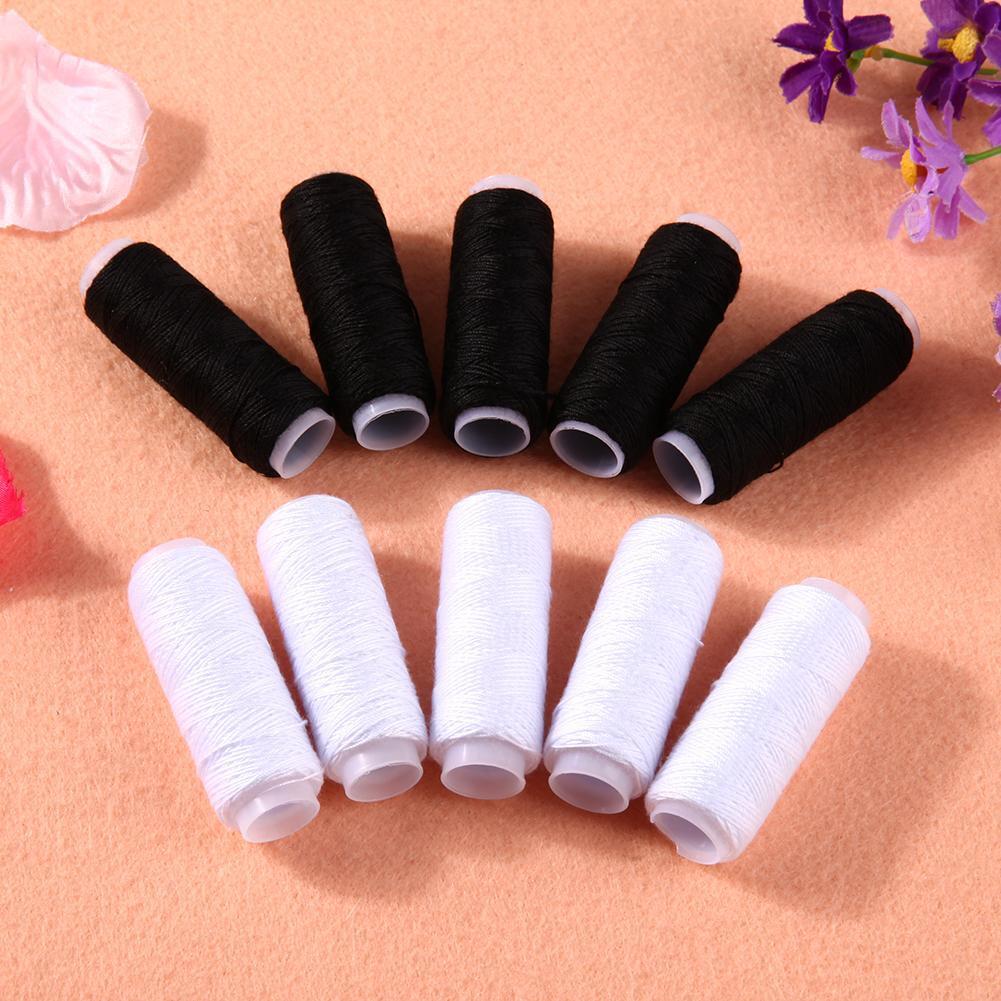 10pcs Hand Quilting Embroidery Sewing Thread for Home Stitch(Black+White)