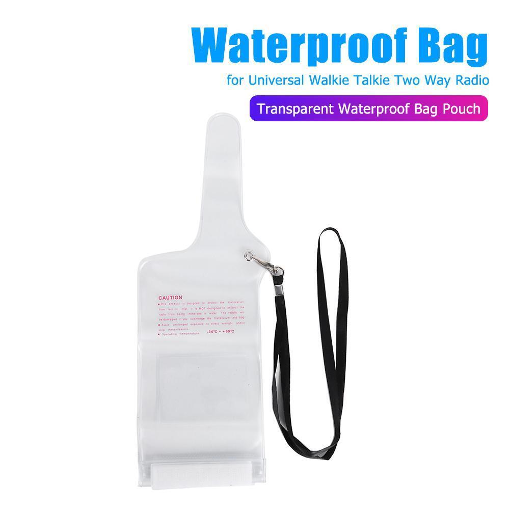 Transparent Waterproof Bag Pouch for Universal Walkie Talkie Two Way Radio