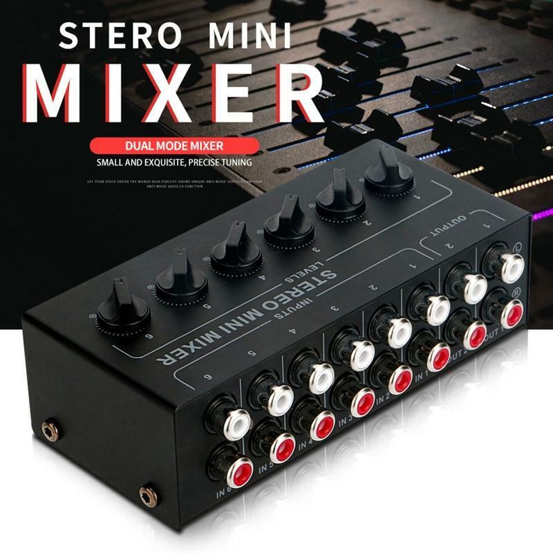 Highest Sound Quality 6 Channel Line Passive Mixer No External Power Supply
