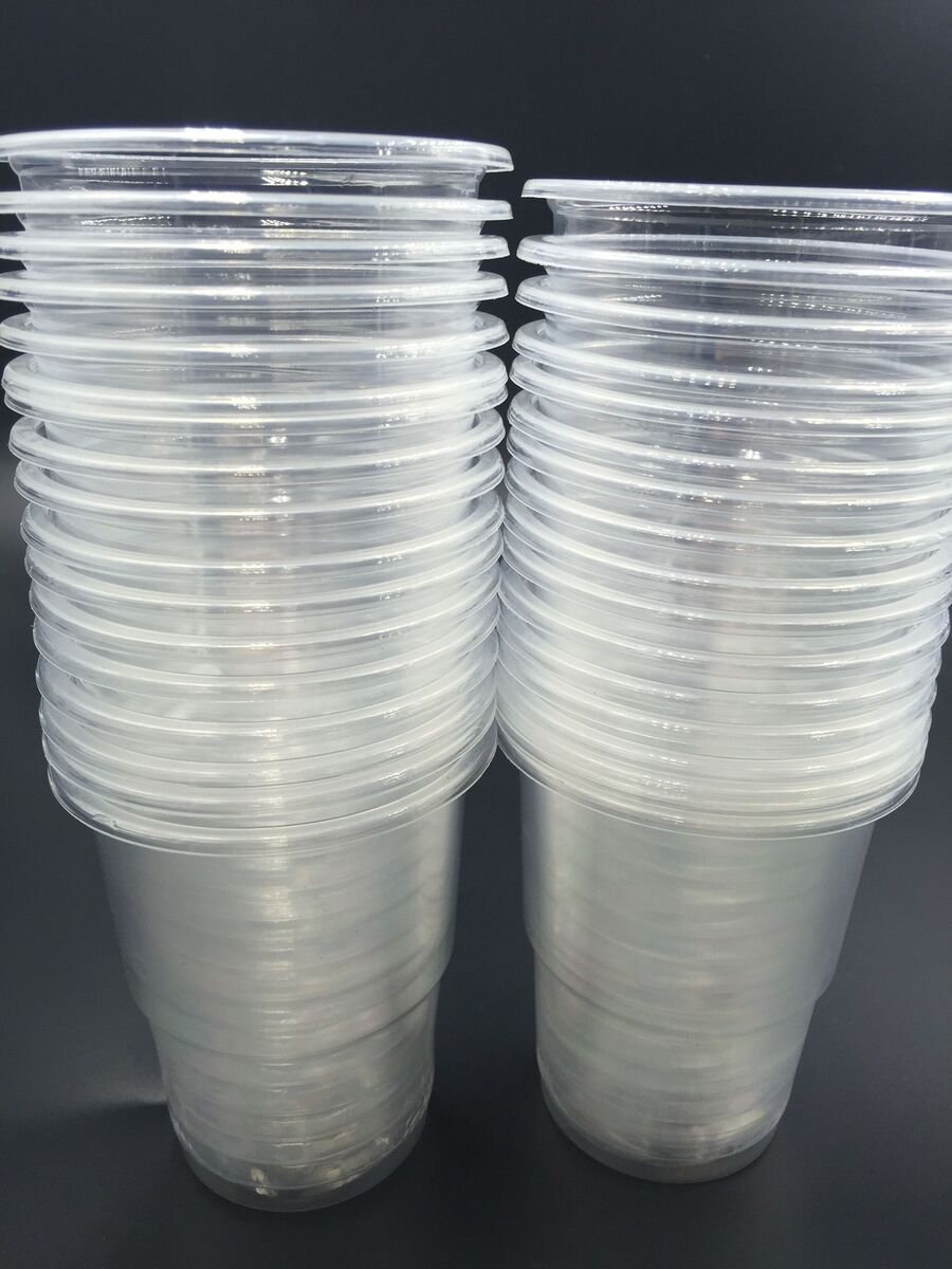 50x Clear Disposable Plastic Cups230 ml Cold Drink Tumbler Water Juice Party