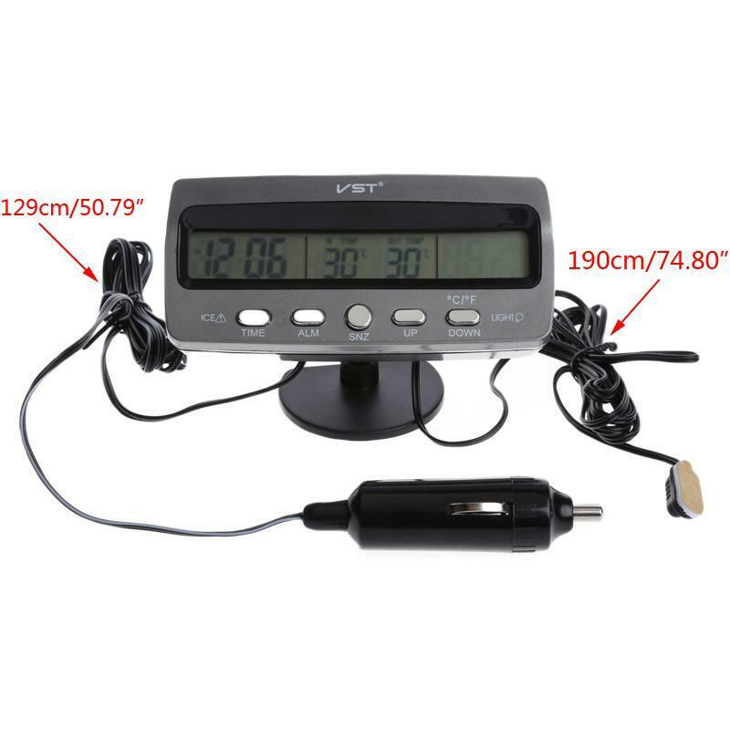Multi-functional VST7045V Car Thermometer Clock Voltmeter Temperature Calendar