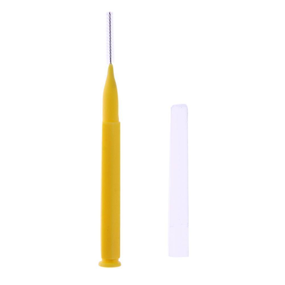 8pcs/Pack I Type Interdental Brushes Dental Cleaning Massage Tool(Yellow)
