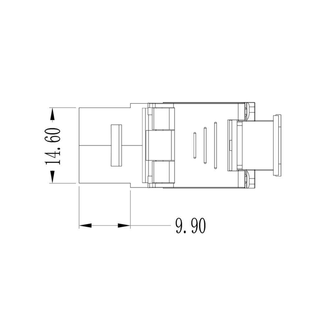 cat six  Wall End Plug   Shielded Module Modular  Adapter