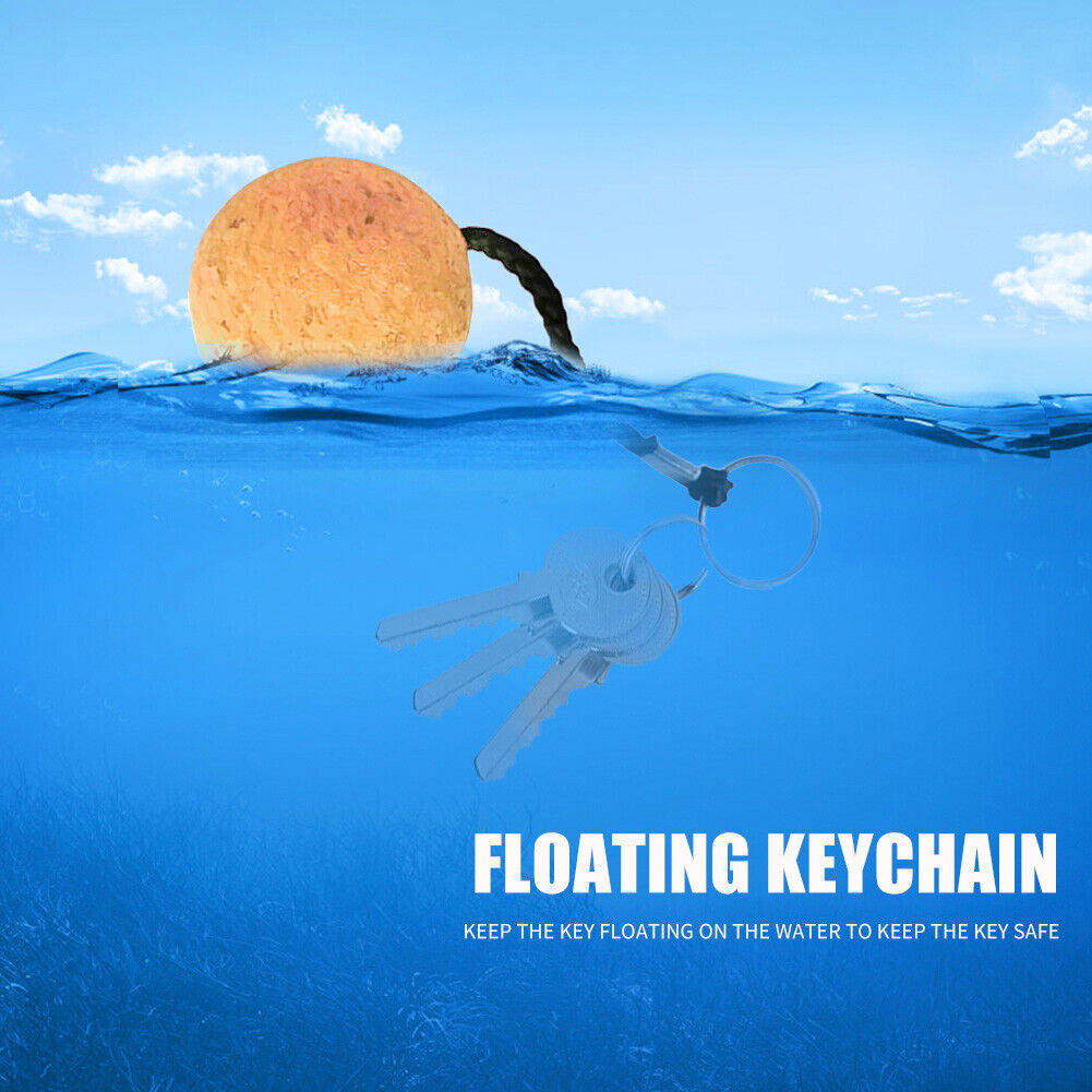 50mm Boat Floating Cork Keyring Water Buoyant Ball Floating Kayak Key Chain