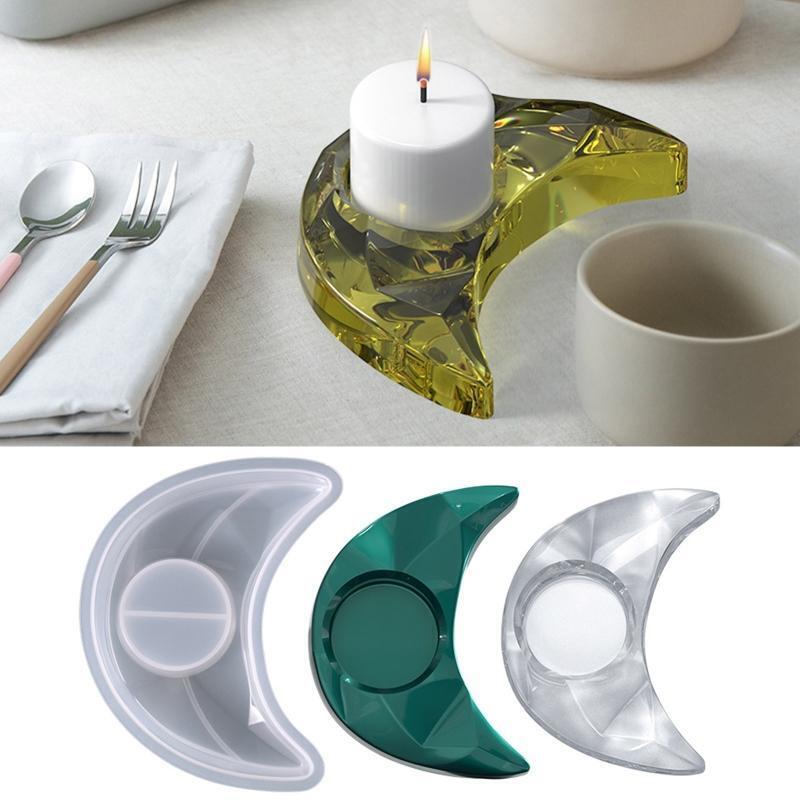 Candle Holder Mold for DIY Candlestick Jewelry Tray Wedding Home Table Decor