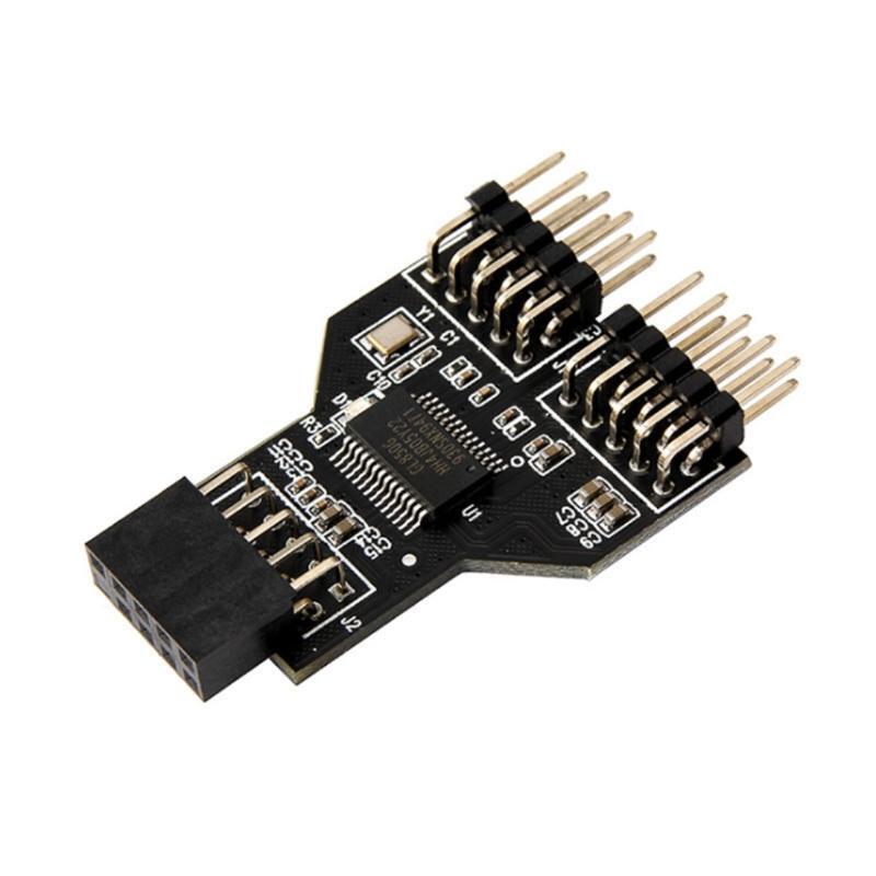 Computer Interconnects 9Pin Interface Header Splitter 1 to 2 Extension Cable