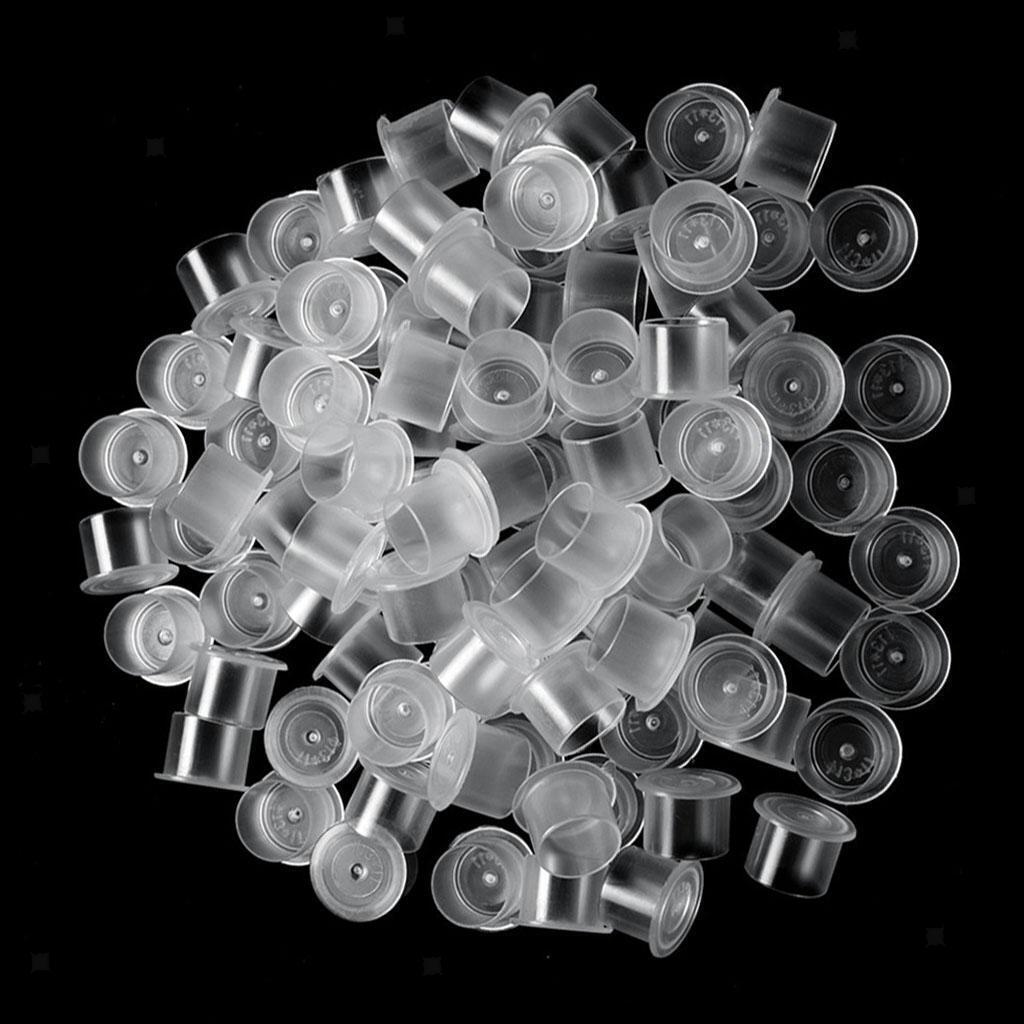 100 Disposable Plastic  Cup Pot Pigment Ink Holder Medium Size
