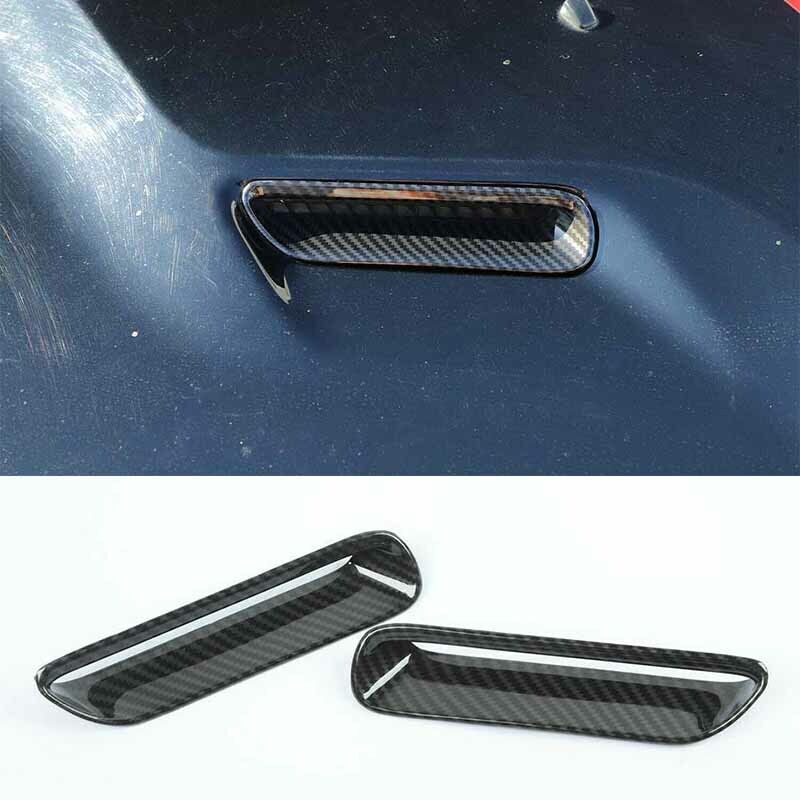Carbon Fiber Look Hood Scoop Air Vent Cover Fit For Dodge Challenger 2009-14 New