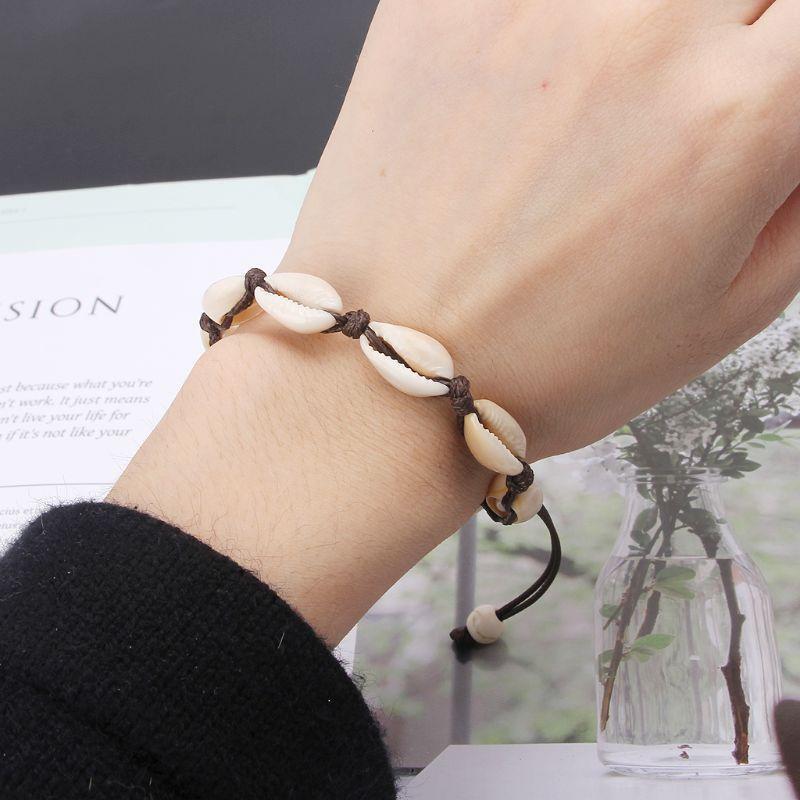 Handmade Beach Seashell Bracelet Natural Cowrie Shell Bracelets Jewelry Charms