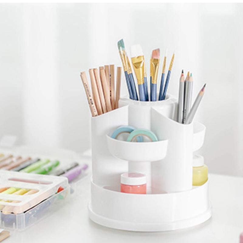 Creative Rotatable Desktop Pen Holder Toothbrush Organizer Holder Anti-Slip