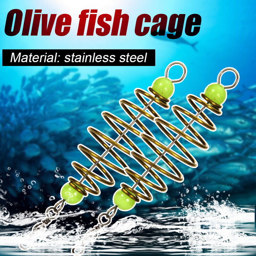 10pcs/Set Fishing Bait Spring Hanging Tackle Steel Feeder Fishing Tools