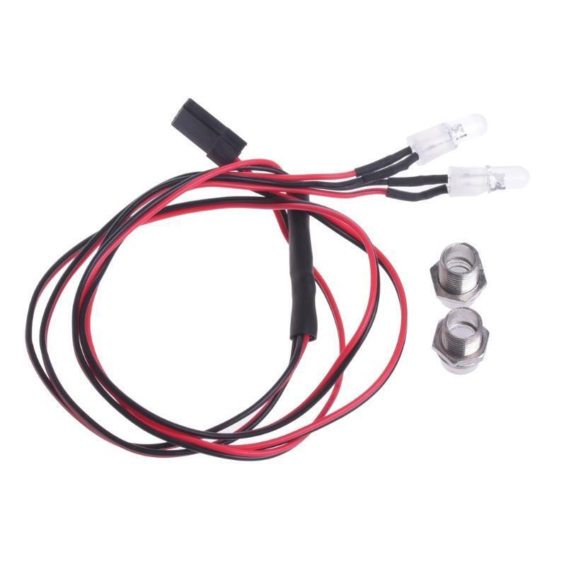 2-LED 5MM LED Light Set Super White Headlight For RC Car Truck Tank Crawler HSP