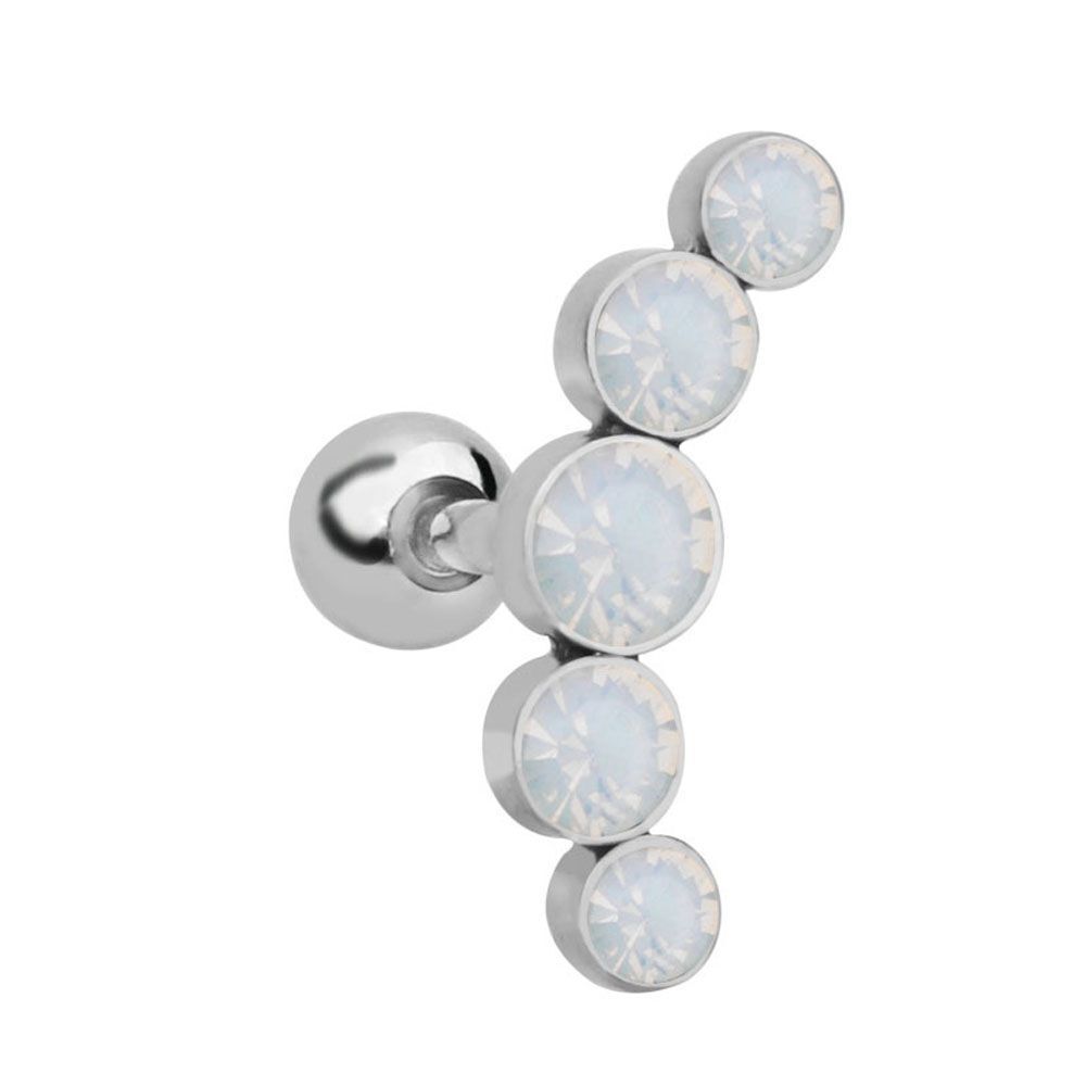 Opal 16G Women Cartilage Helix Tragus Stud Earrings Ear Piercing Body Jewelry