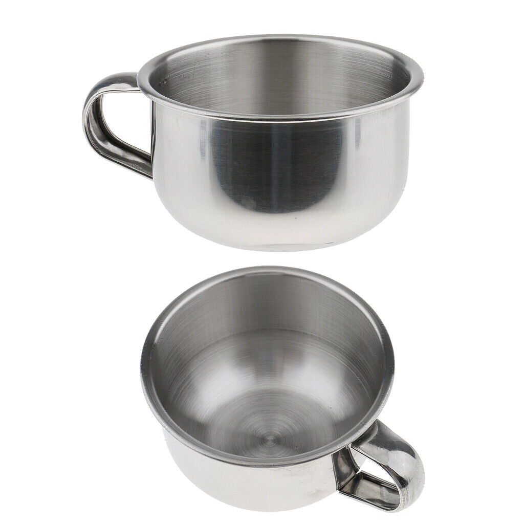 2x Heavy Duty Stainless Steel Shaving Lather Bowl - Men Durable Shave  Cup