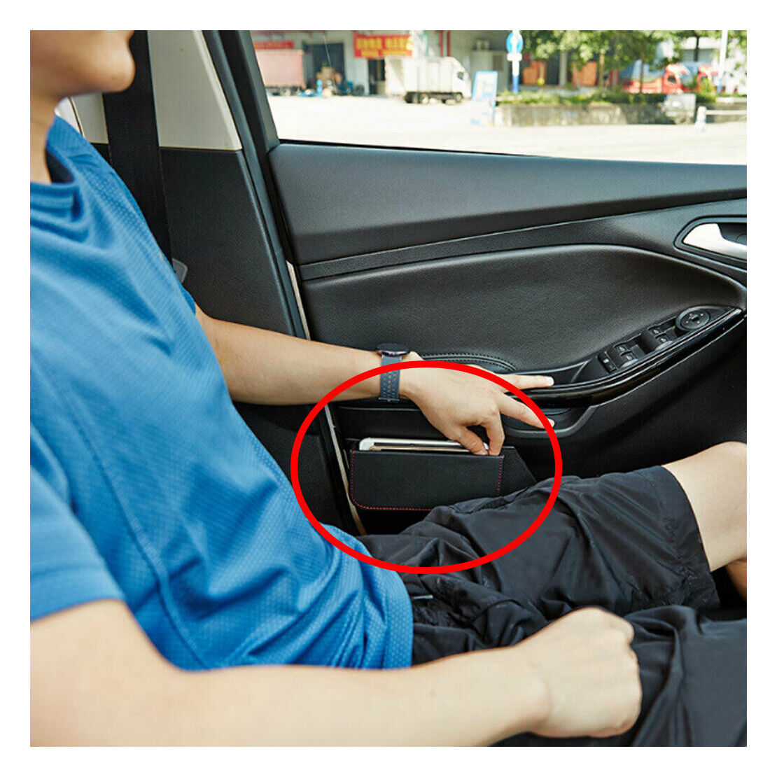 Gear Shift Side Storage Box Console Organizer Tray Holder for Car Universal