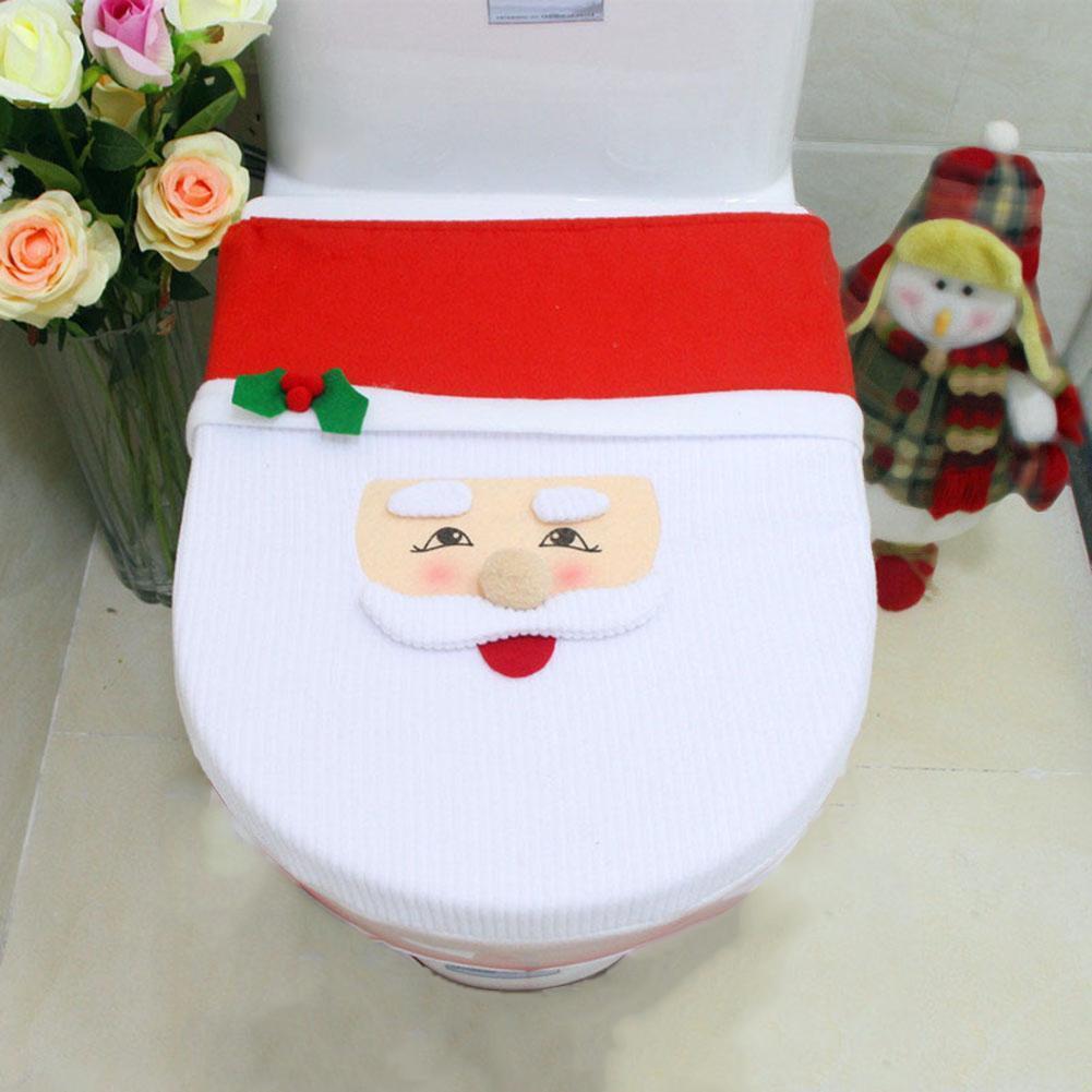 1pc Toilet Seat Cover Christmas Decor Christmas Toilet Cover(Santa Claus)