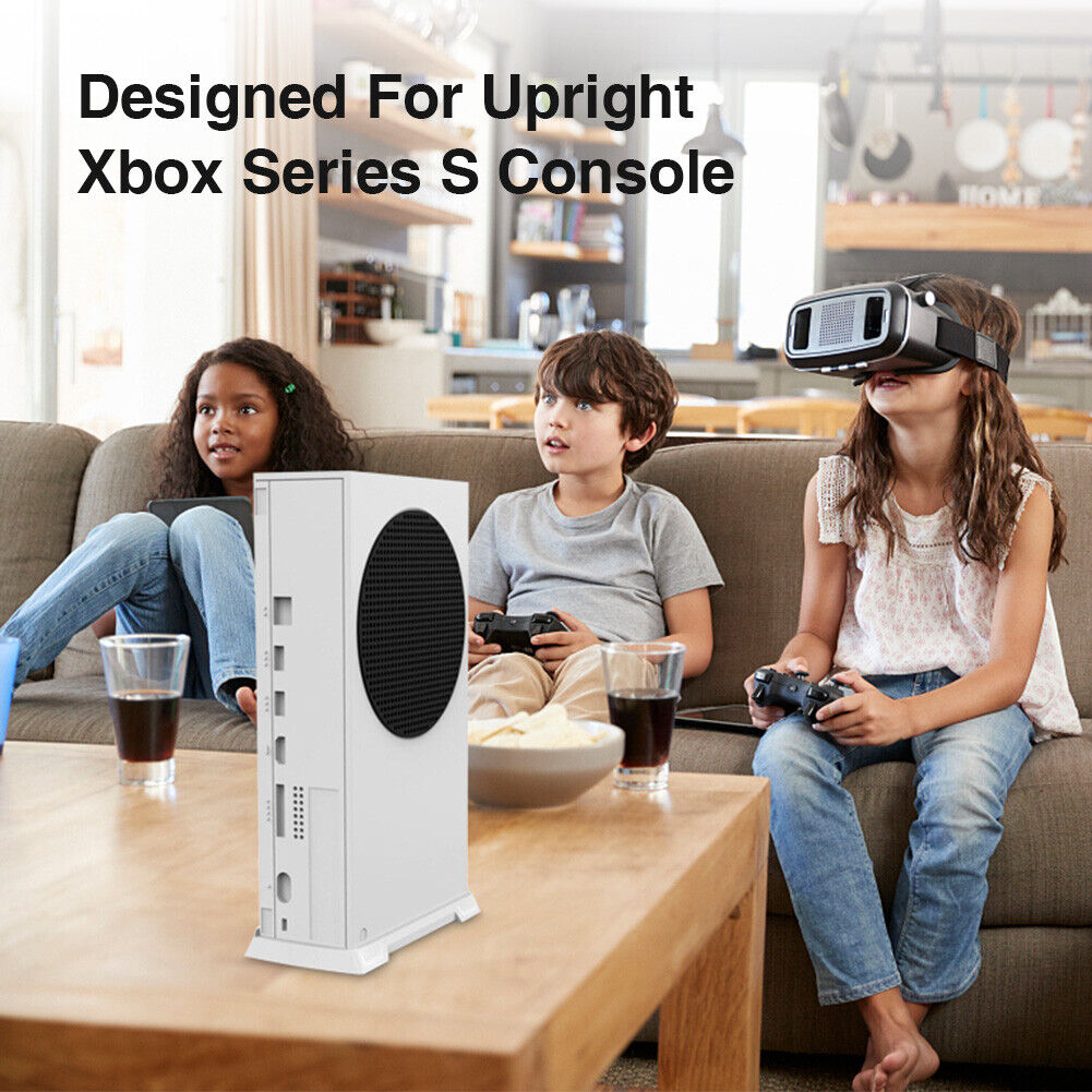 Vertical Stand w/ Built-in Cooling Vents for Xbox Series S Console (White)