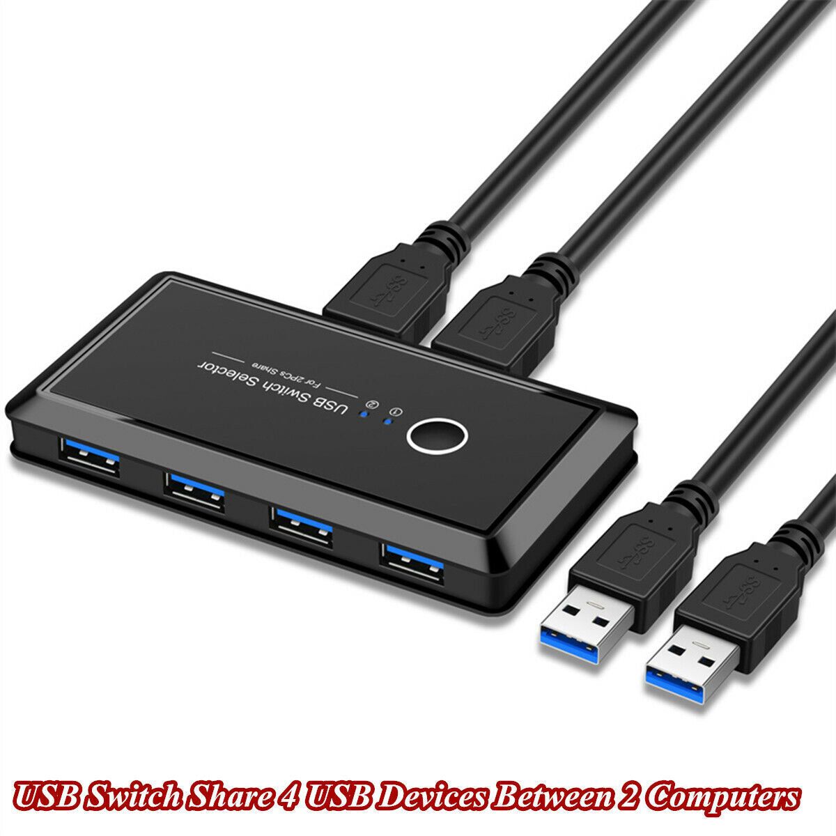 USB Switch For PC Scanner Keyboard Mouse Printer 2 Computers Sharing 4 Devices