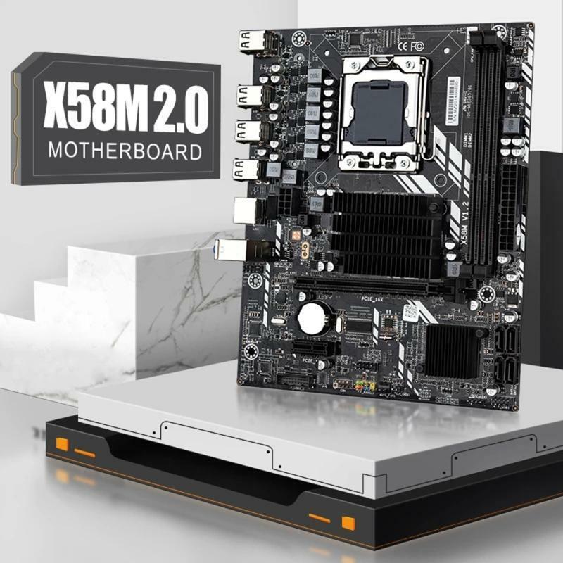 X58M 2.0 Motherboard CPU LGA 1366 PCI-E 16X 32GB 2 X DDR3 Memory Slot NVME M.2