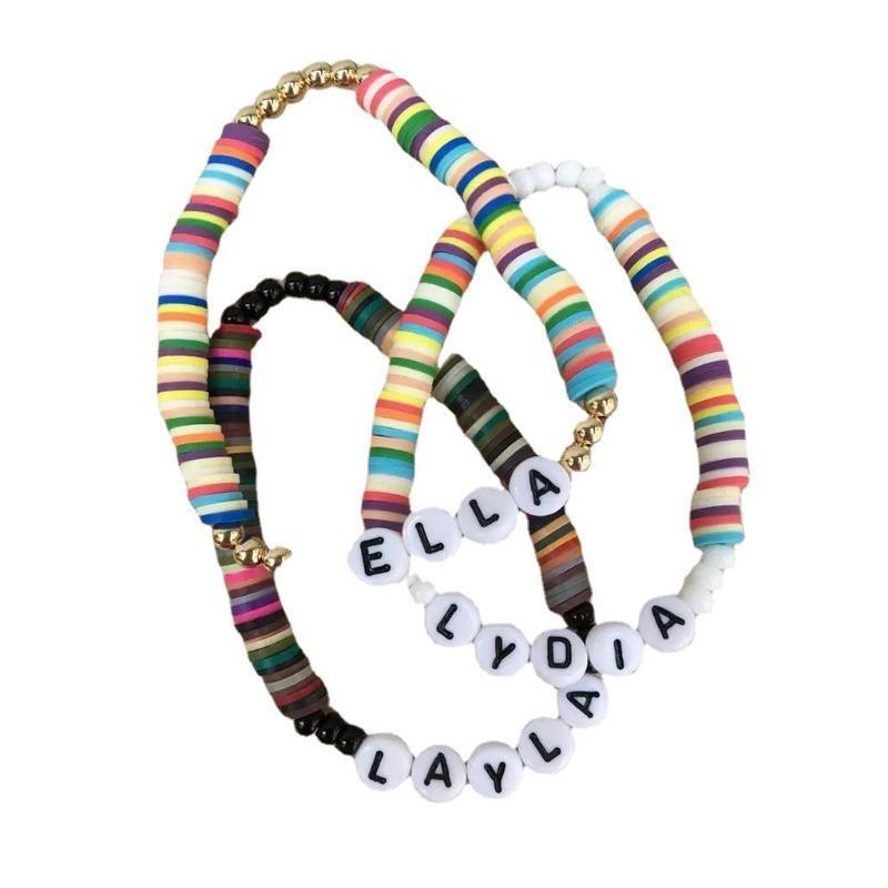 Round Polymer Clay Beads Chip Disk Loose Spacer Slice Beads Gift for Women Girls