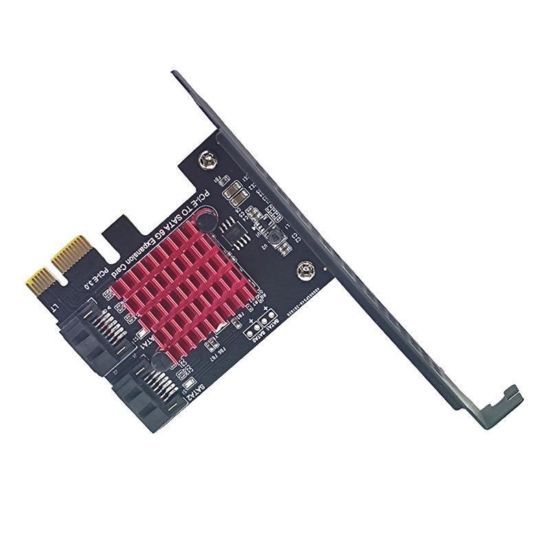 2 Sata Expansion Card PCI-E X1 3.0 GEN3 JMICRON + JMB582 Chip 6 Gbit/s Expansion