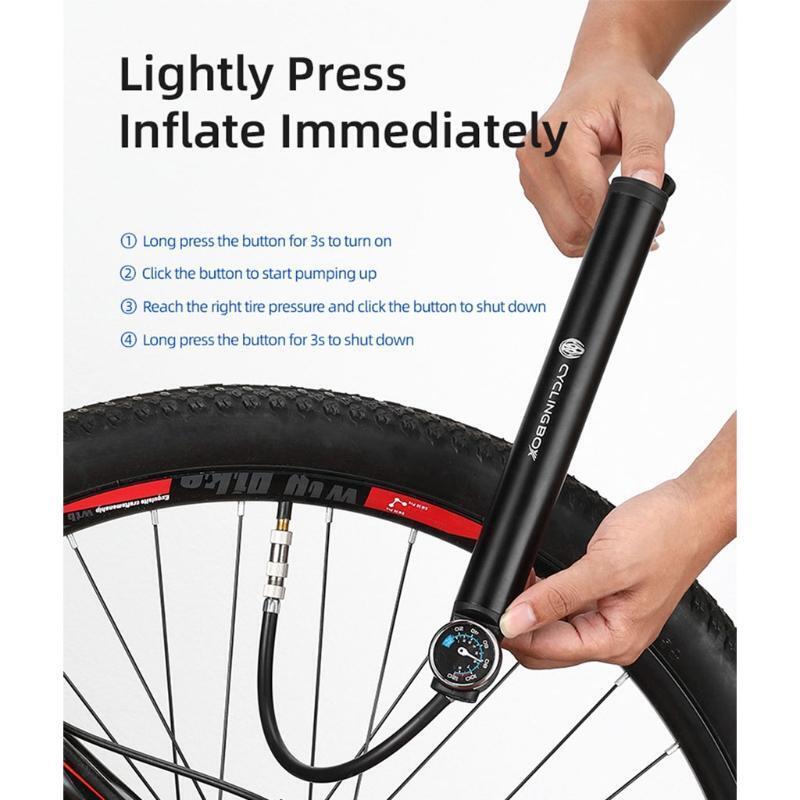 Universal US/French Specification Electric Bike Pump with Dial Portable Reliable
