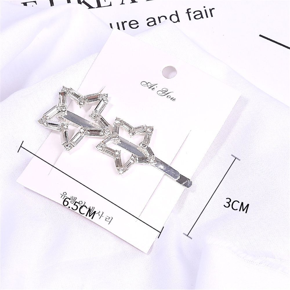 Hair Accessories Shiny Headwear Metal Hairgrip Rhinestone Crystal Hair Clip