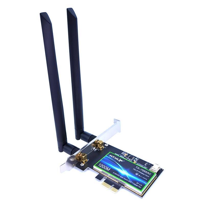Desktop 7265AC 802.11AC Dual Band 867Mbps PCIe Wifi Card Intel 7265NGW BT 4.2