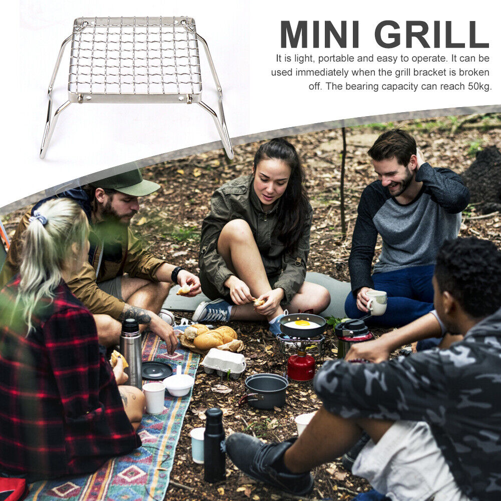 Mini Portable Steel Stove Foldable Barbecue BBQ Grill Outdoor Picnic Tool