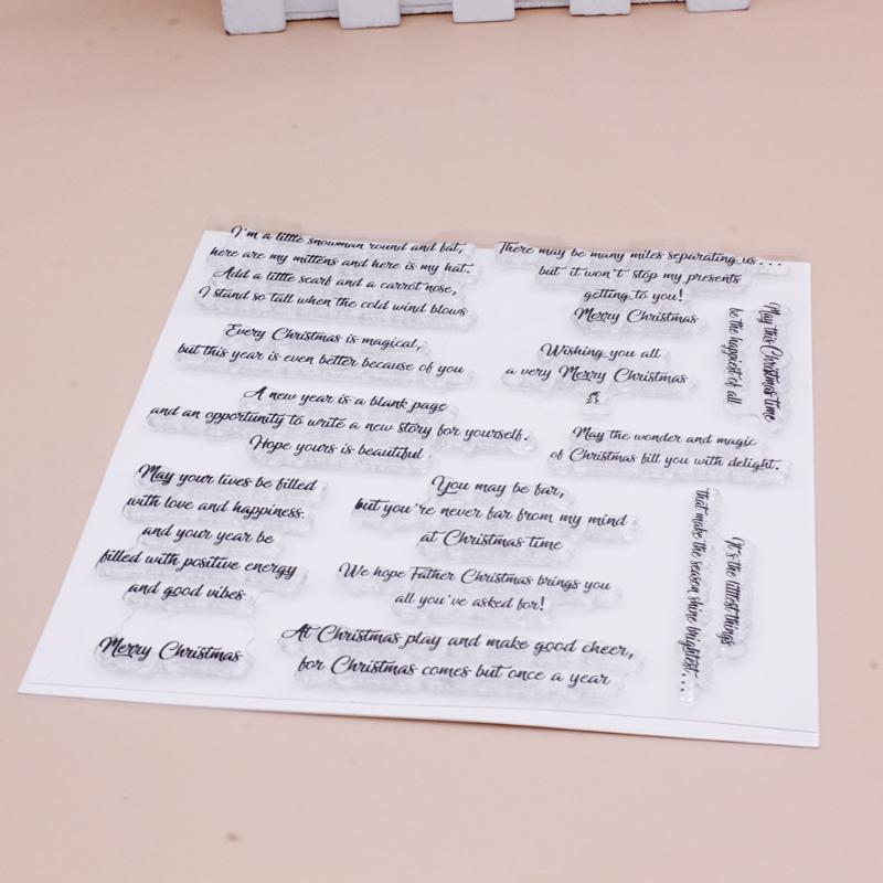 Christmas Wishes Silicone Clear Seal Stamp DIY Scrapbooking Embossing Photo Card