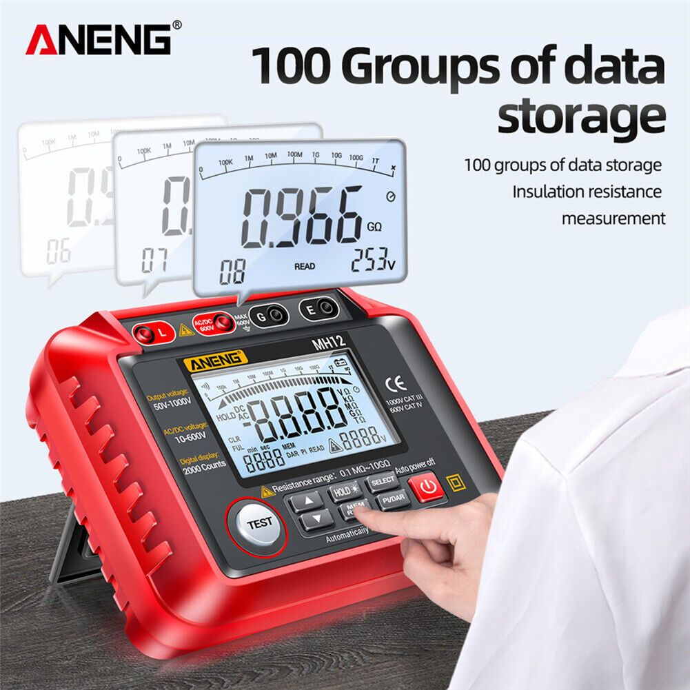 ANENG MH12 Insulation Resistance Digital Meter Voltage Megohmmeter Tester