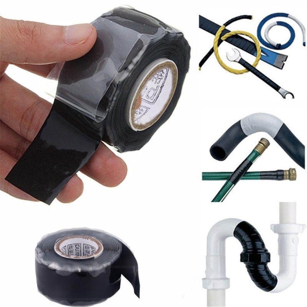 Waterproof Silicone PerformanceRepair Tape Bonding Wire Film Tape (Black)