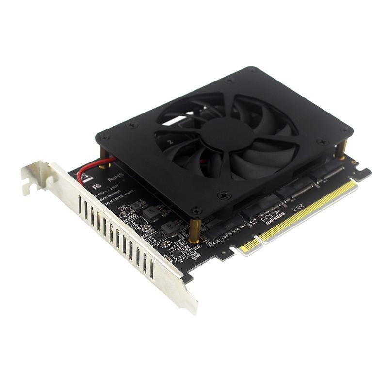 PCI-E Split Card PCI-E 4.0 X16 to NVME M.2 M Key 4 SSDs RAID Array Adapter Card