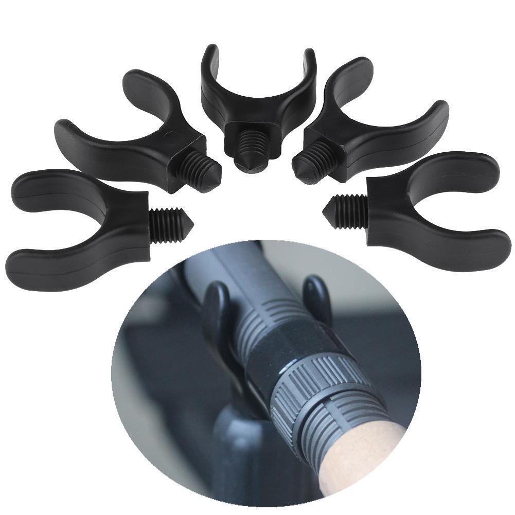 5pcs M3/8in Black Nylon Plastic Carp Fishing Rod Pole Holder Bracket Heads