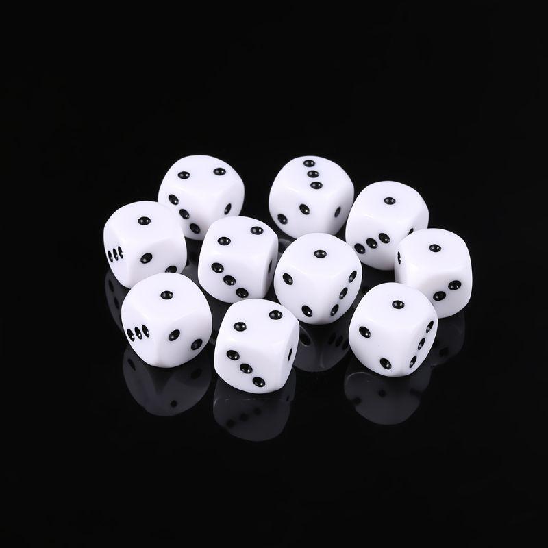 10Pcs 16mm D3 Six Sided Dices Beads For Dungeons & Dragon D&D RPG Poly Desktop