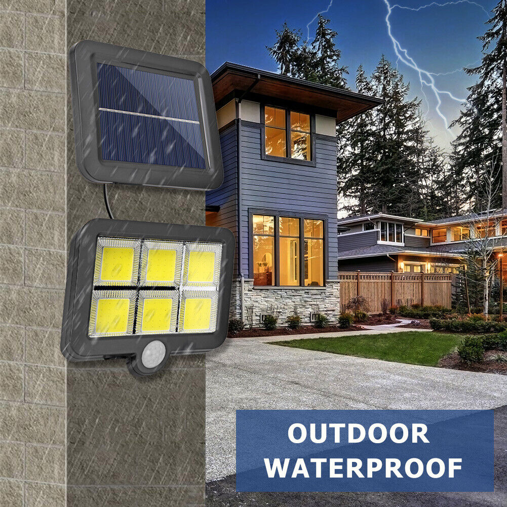 120LED Solar Split Lamp COB Waterproof Motion Sensor Outdoor Night Lighting