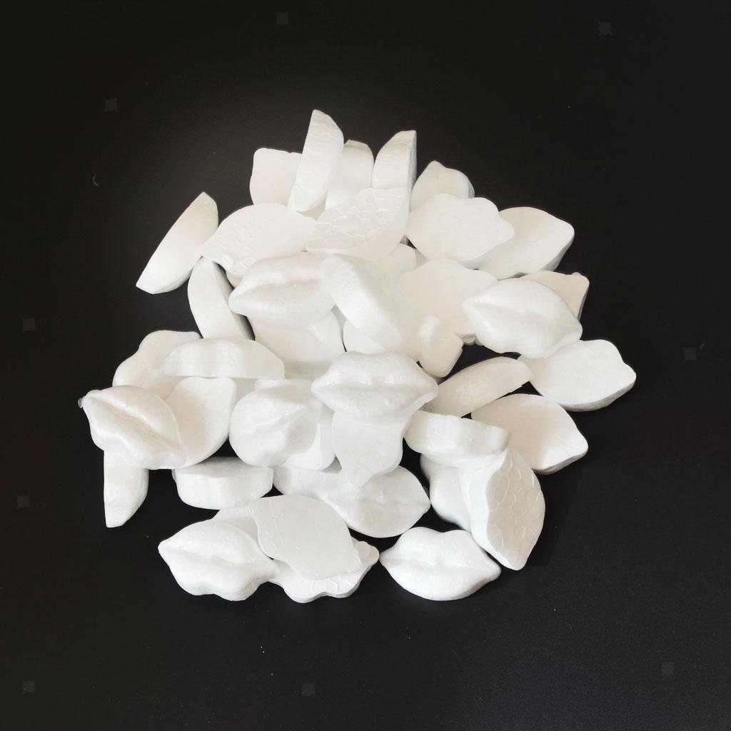 50 Pieces Lip Shape Polystyrene Styrofoam Foam for Kids DIY Craft 30x50mm