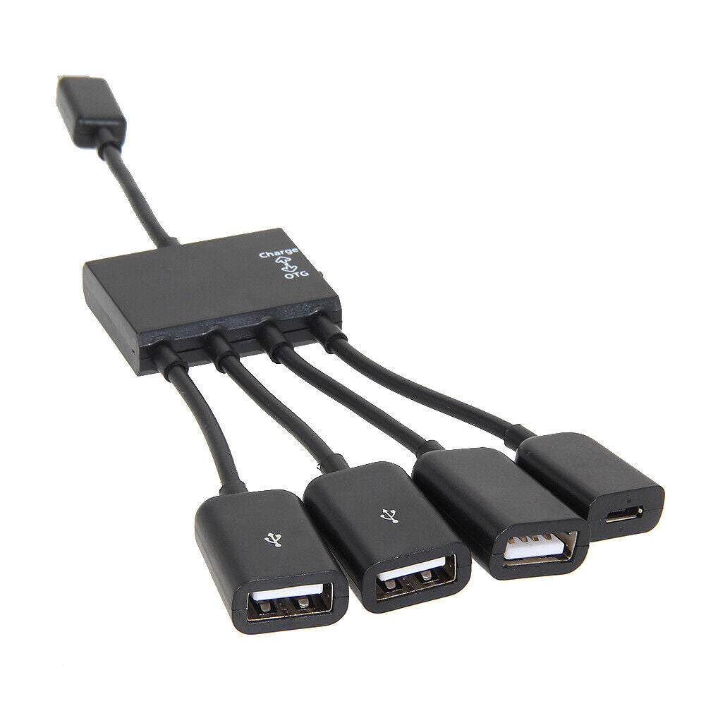4 Port Micro USB Power Charging OTG Hub Cable for Sumsung Android PC