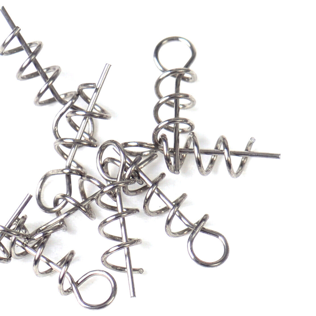 100 Fishing Soft Worm Bait Lure Spring Fixed Hook Pin Latch Twist Lock Needle Li