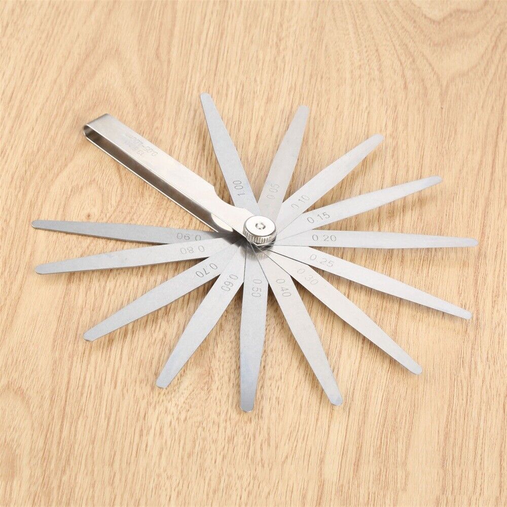 High Strength 13 Blade Metric 0.05mm-1mm Feeler Gauge for Metric Set 105mm Long
