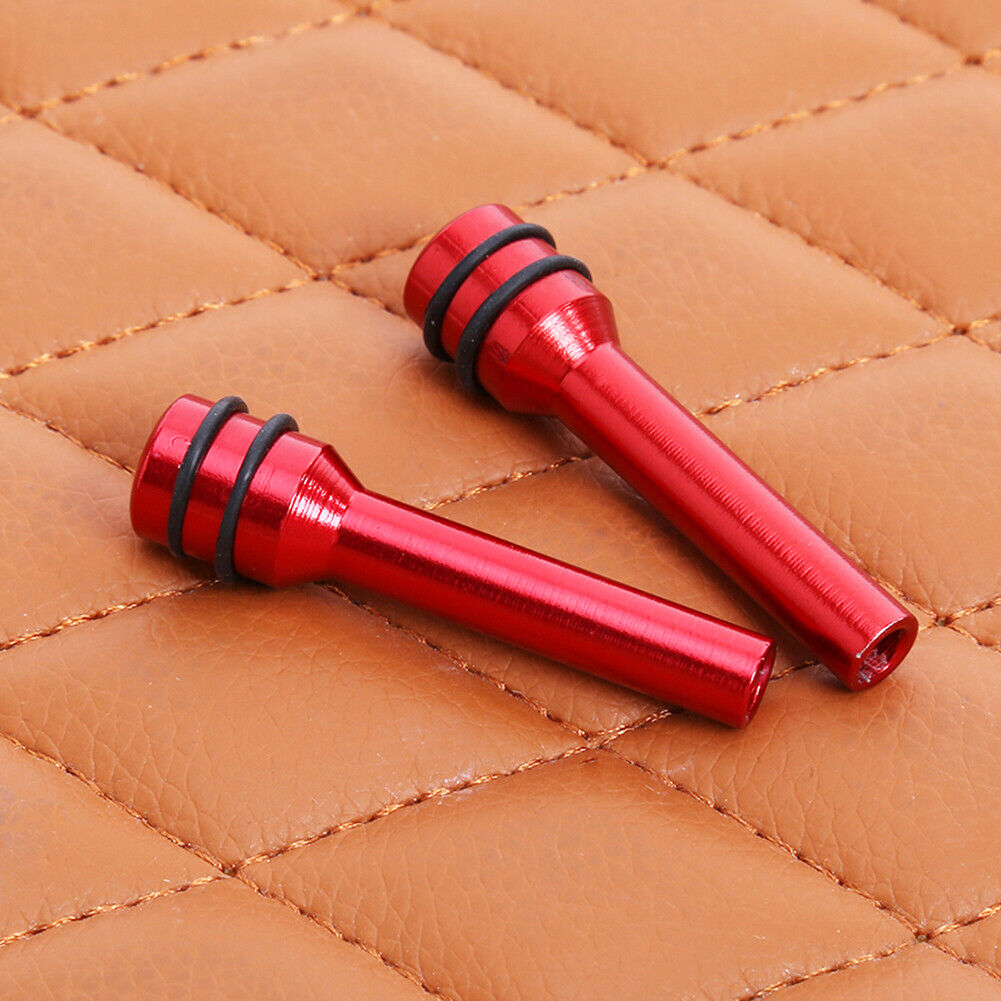 Universal Car Door Lock Knob Aluminum Alloy Door Lock Knob 2 inch (Red)